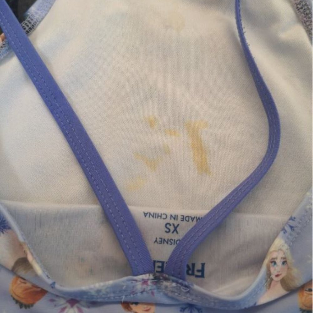 3 piece Frozen Elsa Swimsuit Bathing Suit Tankini set rash guard 24 M - Picture 6 of 8